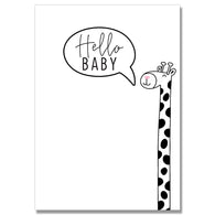 Giraffe Hello Baby Card